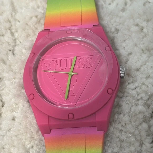 GUESS Casual Lifestyle Pink Rainbow Watch - Picture 6 of 9